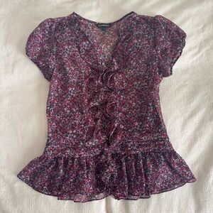Express floral blouse size medium